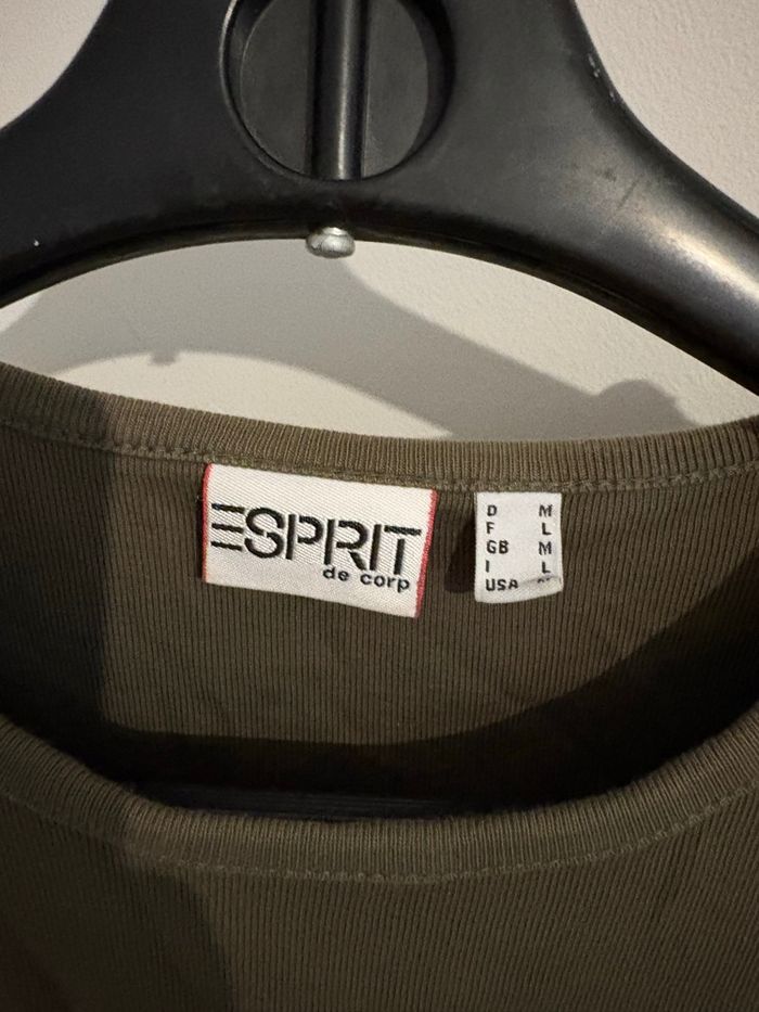 T-shirt Crop Top Esprit de Corp Vert Kaki (Olive) Vintage/Y2K Taille M - photo numéro 3
