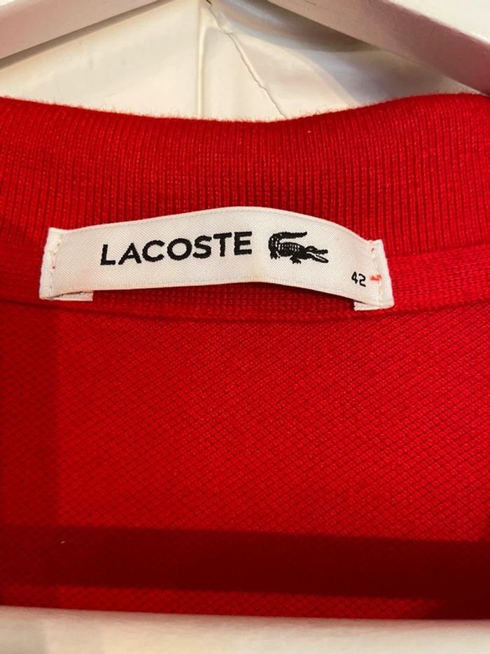 Polo Lacoste rouge taille 42 - photo numéro 3