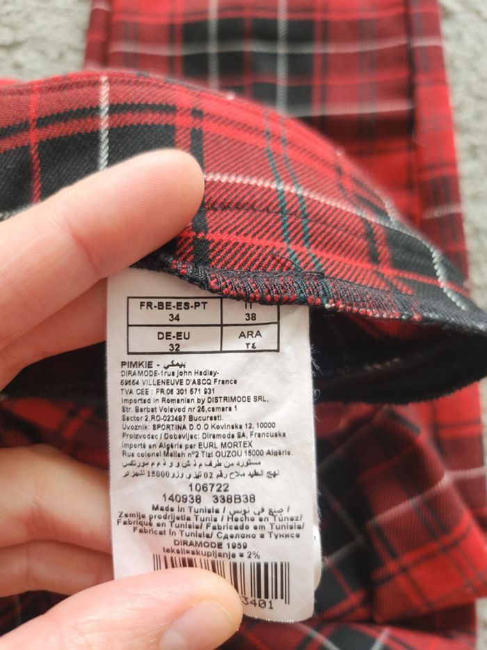 Pantalon a carreaux rouge et noir Taille 36 - photo numéro 6