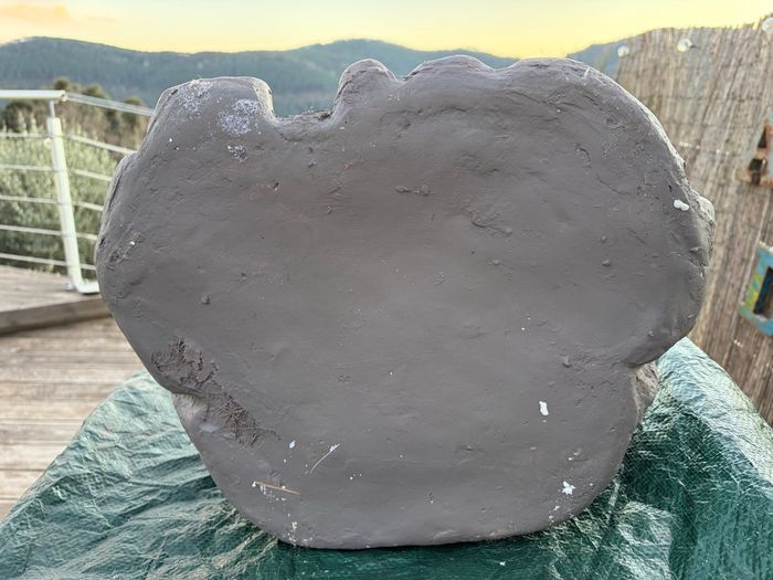 Buddha assis Gris Zen décorationde jardin 42x42x 33cm - photo numéro 3