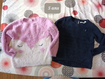 Lot 2 pulls chauds Okaïdi Dpam taille 5 ans 👧 