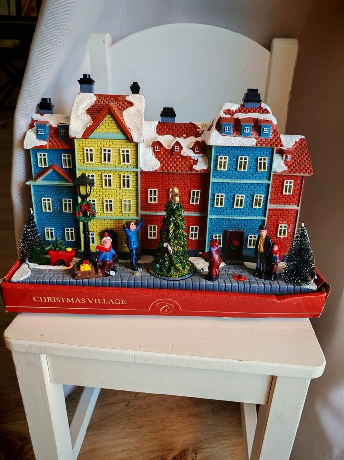 Village de noel lumineux et animé