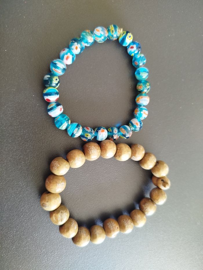 Lot 2 bracelets perles extensibles