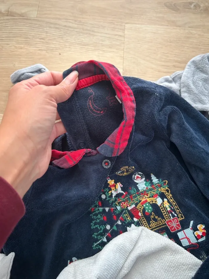 Lot 5 pyjamas velours bébé 24 mois - photo numéro 4