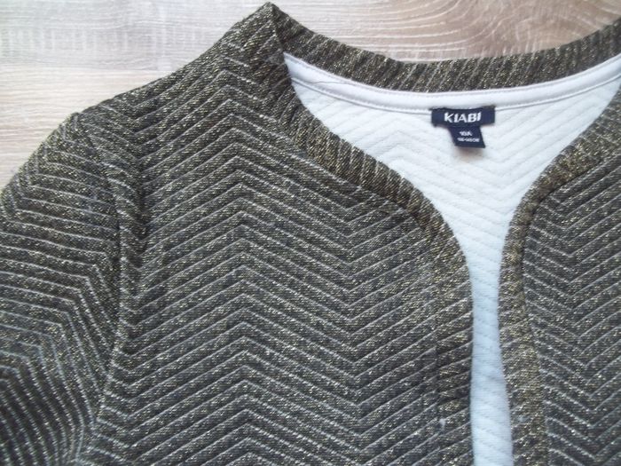 Veste chevrons chiné doré Kiabi 10 ans - photo numéro 2