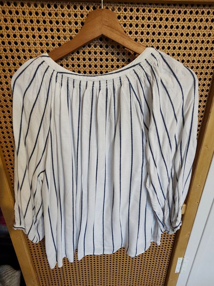 Blouse rayé bleue - photo numéro 2