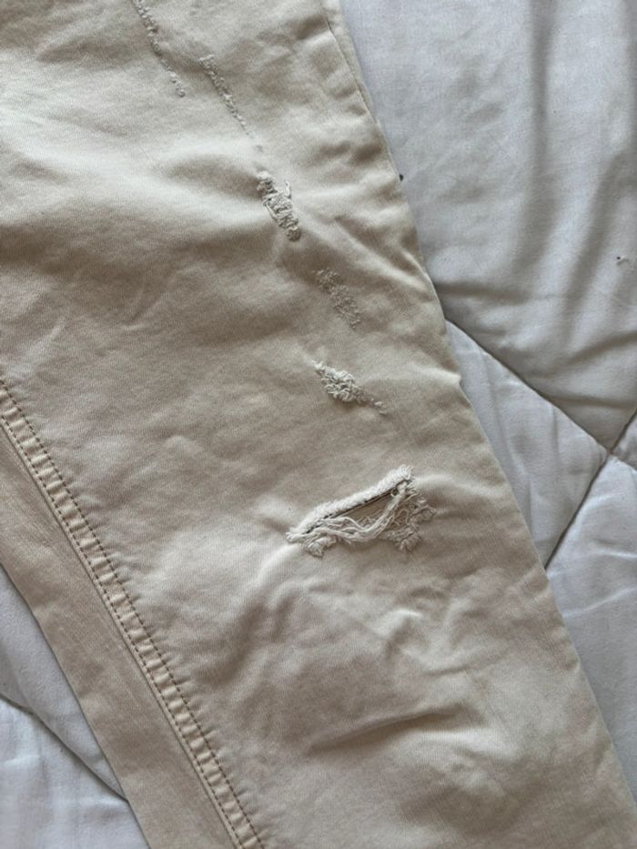Jean etam jeans blanc écru crème taille basse slim y2k début 2000 taille M/38 - photo numéro 5