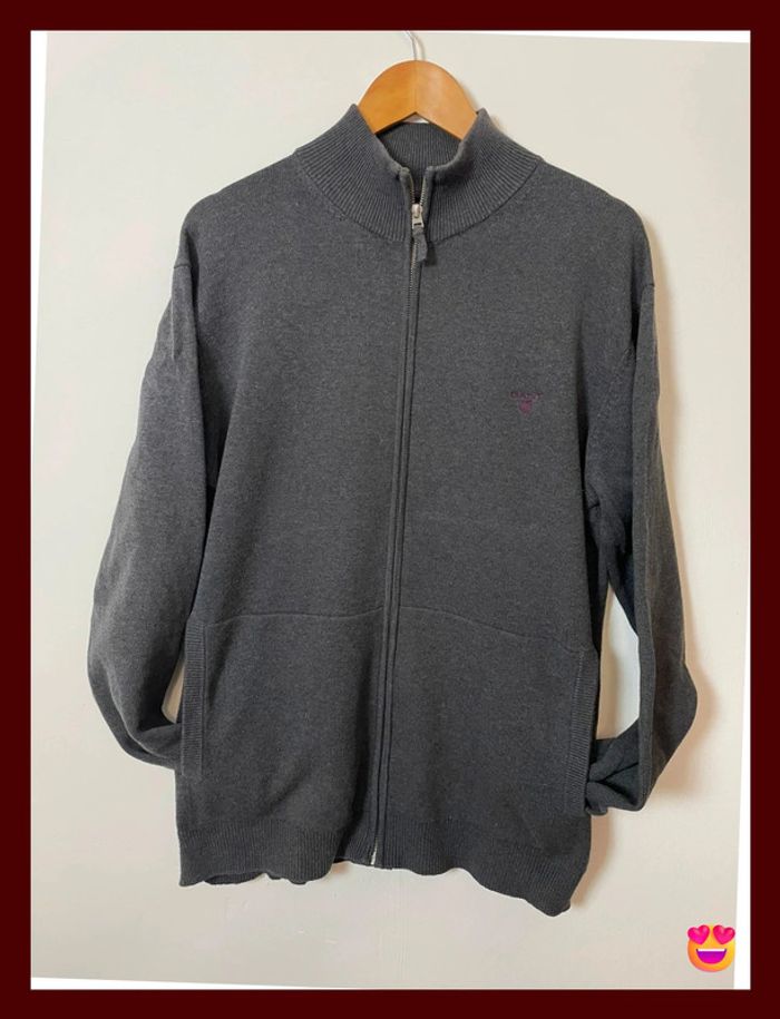 Gilet Gant – Taille XXL – Gris – 100 % coton – Homme