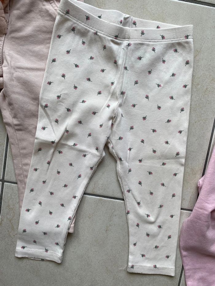 Lot de 3 pantalons legging fille 24 mois rose - photo numéro 5