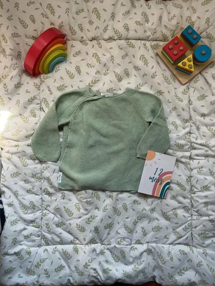 gilet léger vert menthe 12 mois nopppies baby