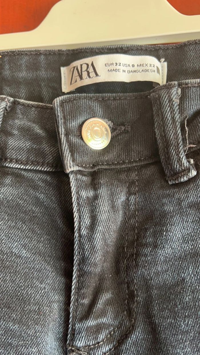 Zara jean taille 32 gris anthracite - photo numéro 3