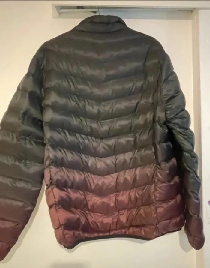 Doudoune Rivaldi Black homme L neuve dégradé noir/bordeaux - photo numéro 6
