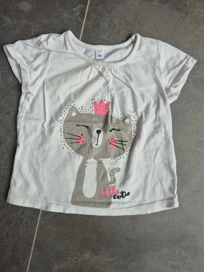 Lot tee-shirts 12 mois bébé fille - photo numéro 9