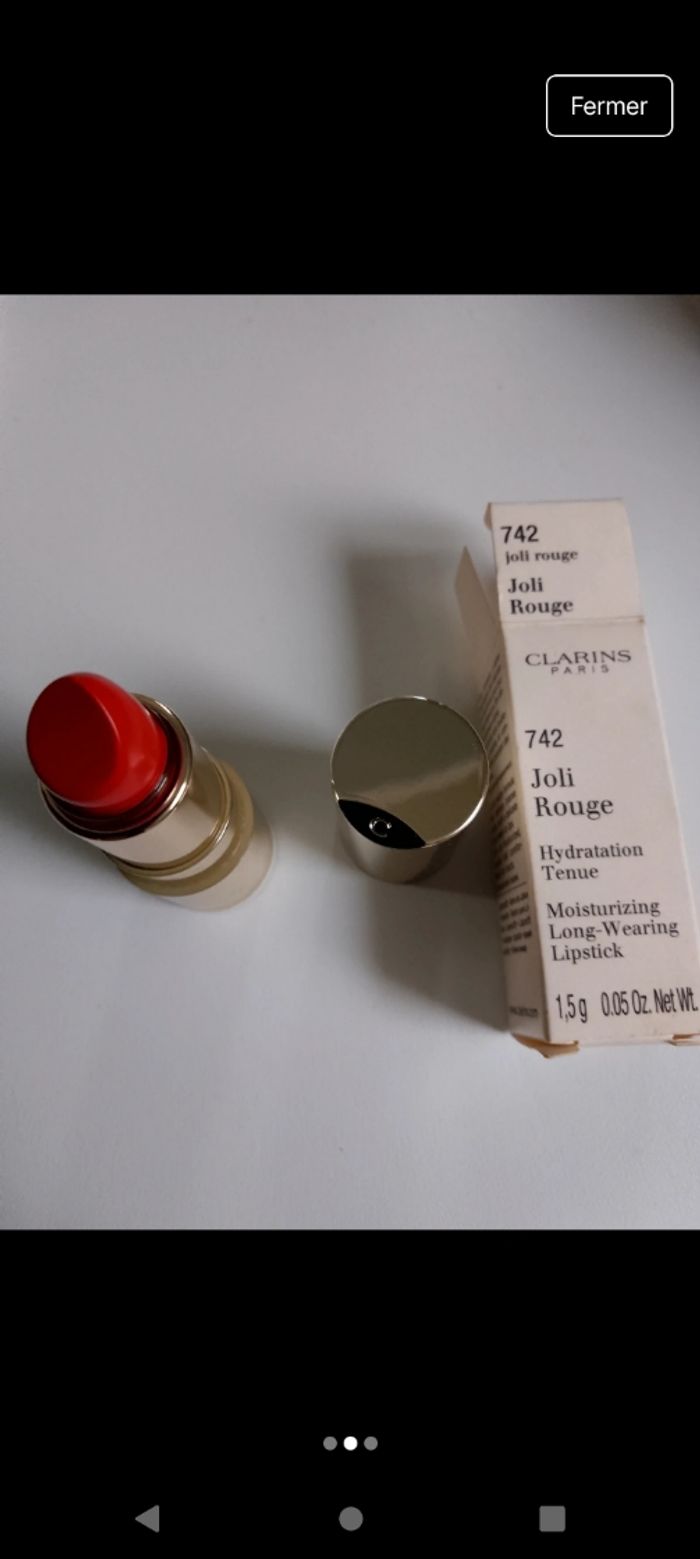 Mini rouge a lèvres joli rouge numéro 742 Clarins neuf
