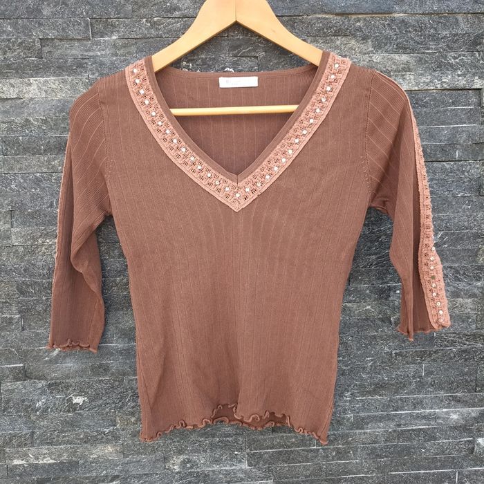 T-shirt manches 3/4 femme taille unique by laetitia