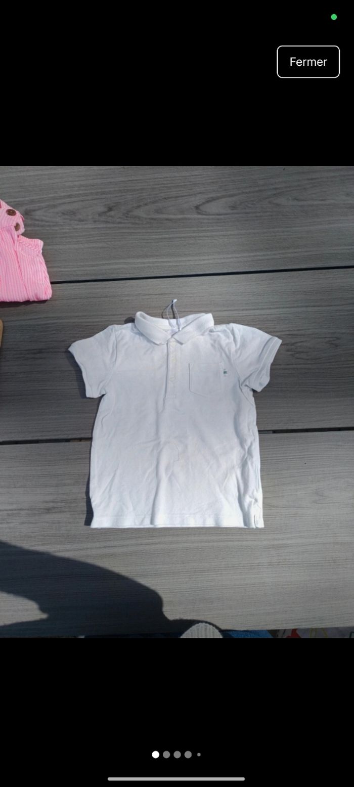 Polo blanc Cadet Rousselle 24 mois