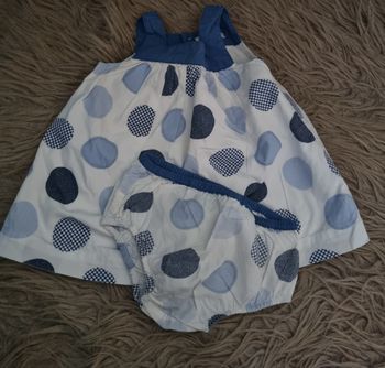 Robe à motifs avec culotte assorti 6mois