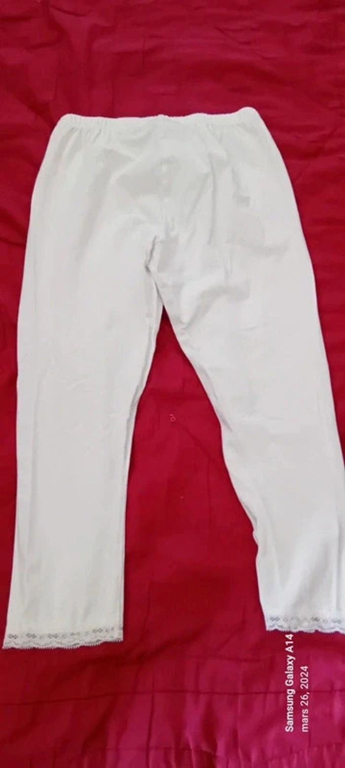 Leggings blanc bas en dentelle fille 164 cm h&m - photo numéro 4