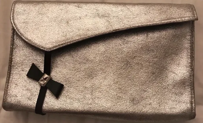 Sac pochette Thierry mugder gris noir métallisé