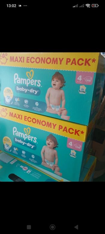 2 carton Pampers taille 4