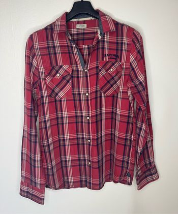 Chemise kaporal rouge et bleu