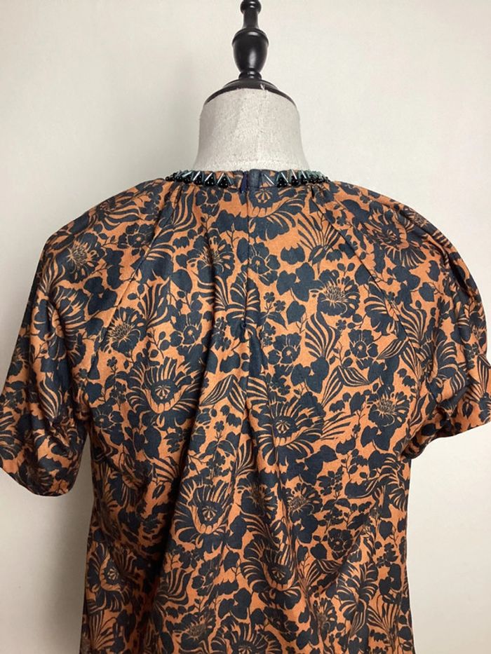 Blouse marine et orange Bimba y Lola 36 - photo numéro 5