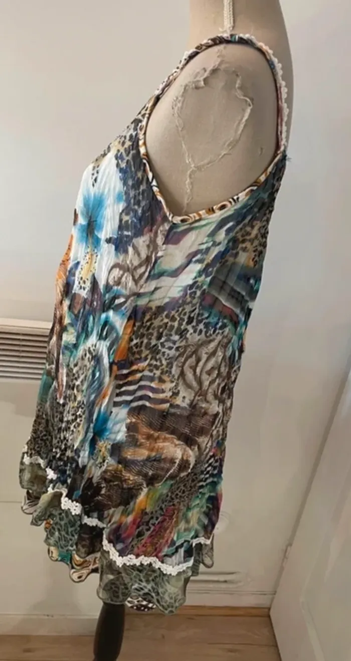 Sorgho top long tunique haut blouse femme, taille 38 - photo numéro 4