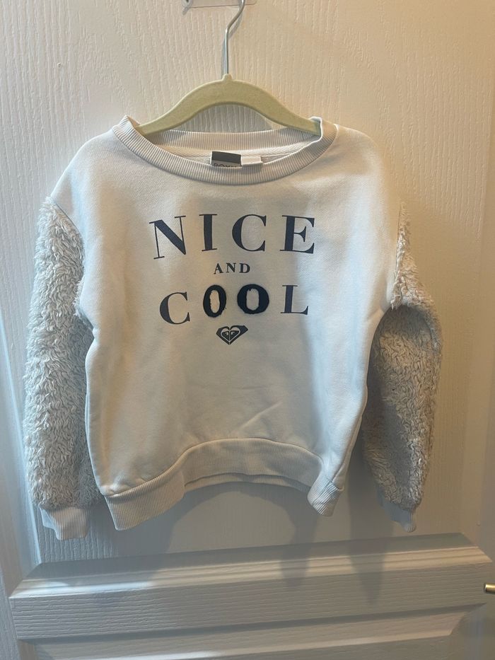 Sweat blanc Roxy 4 ans