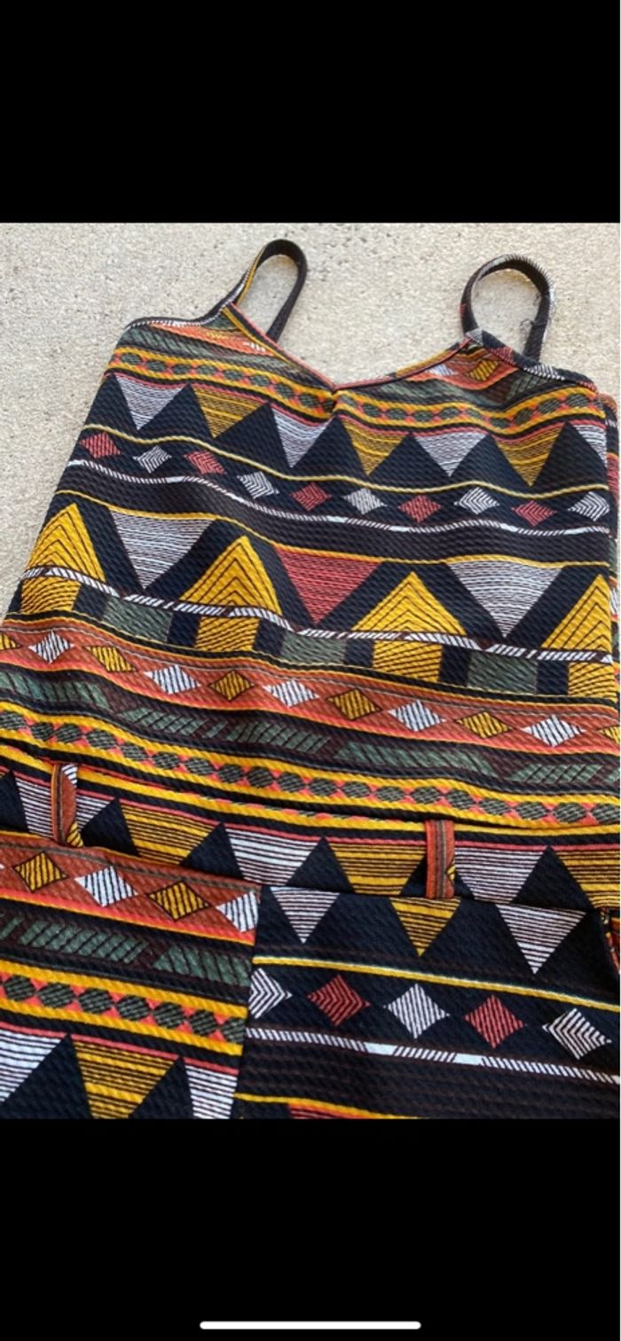 Combishort imprimé multicolore et noir - photo numéro 2