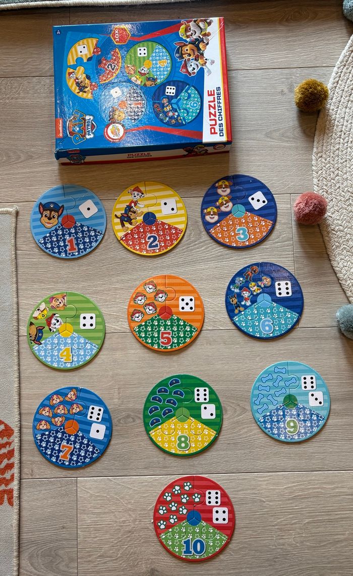 Puzzle des chiffres pat patrouille