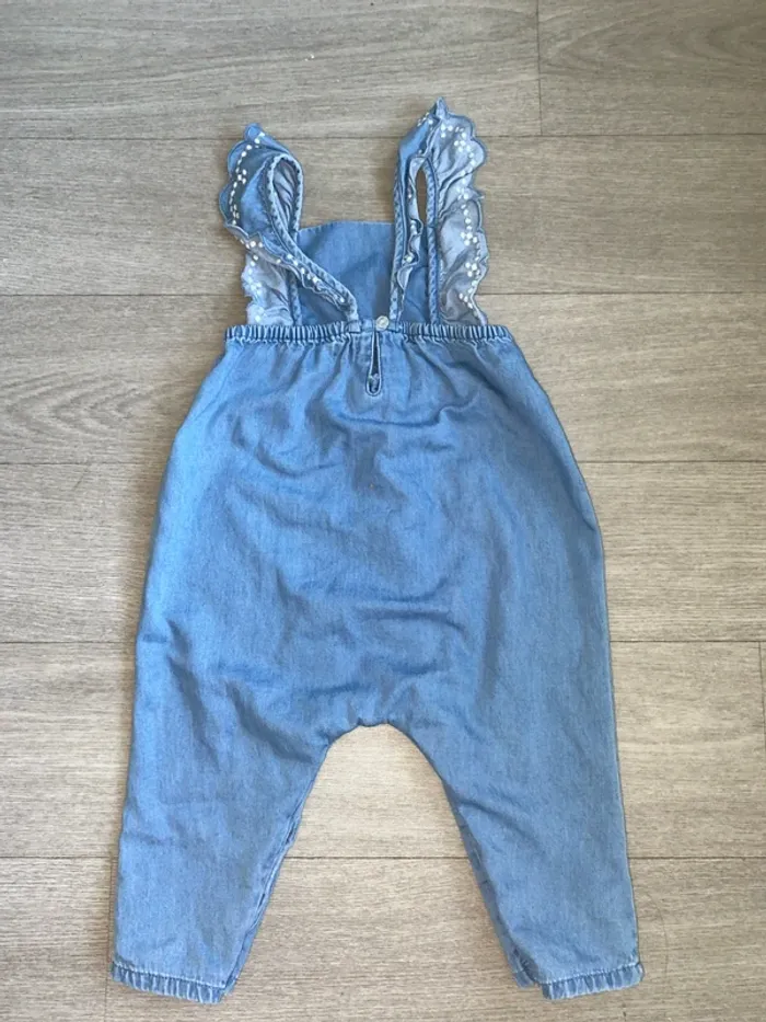 Salopette légère en jean 18mois - photo numéro 4