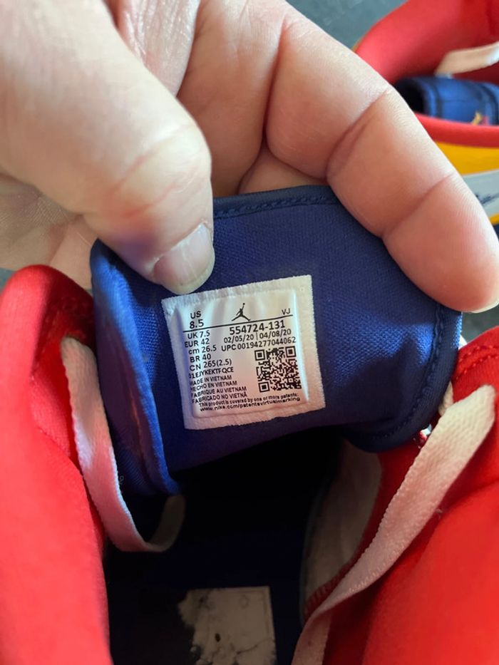 Jordan 1 mid bleu royal laser orange - photo numéro 6