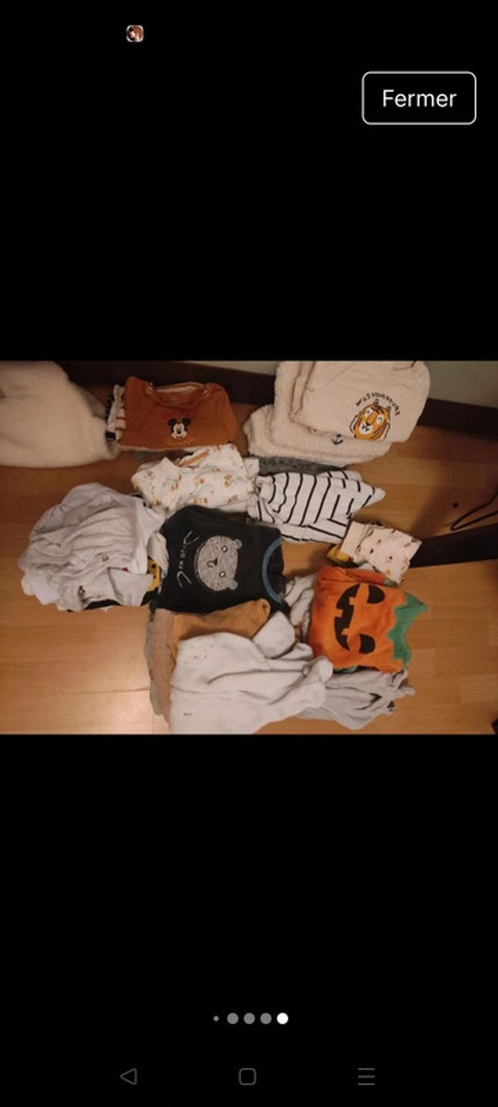 Énorme lot + de 80 vêtements, 1 mois,3 mois,6 et 9 mois - photo numéro 13