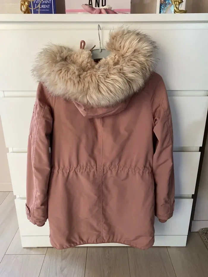Magnifique blouson hiver rose avec fourrure à la capuche marque pimkie - photo numéro 2