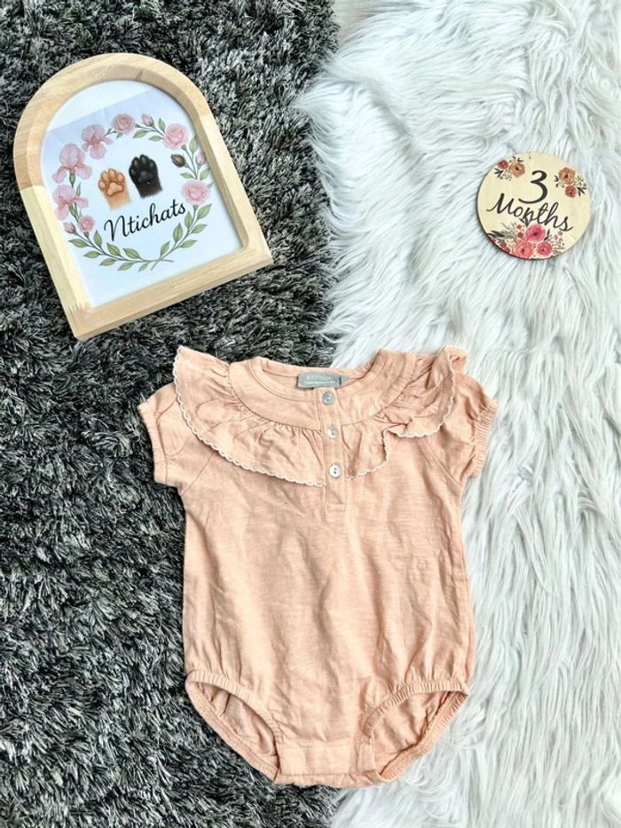 Combinaison manches courtes pêche - bout’chou 3 mois