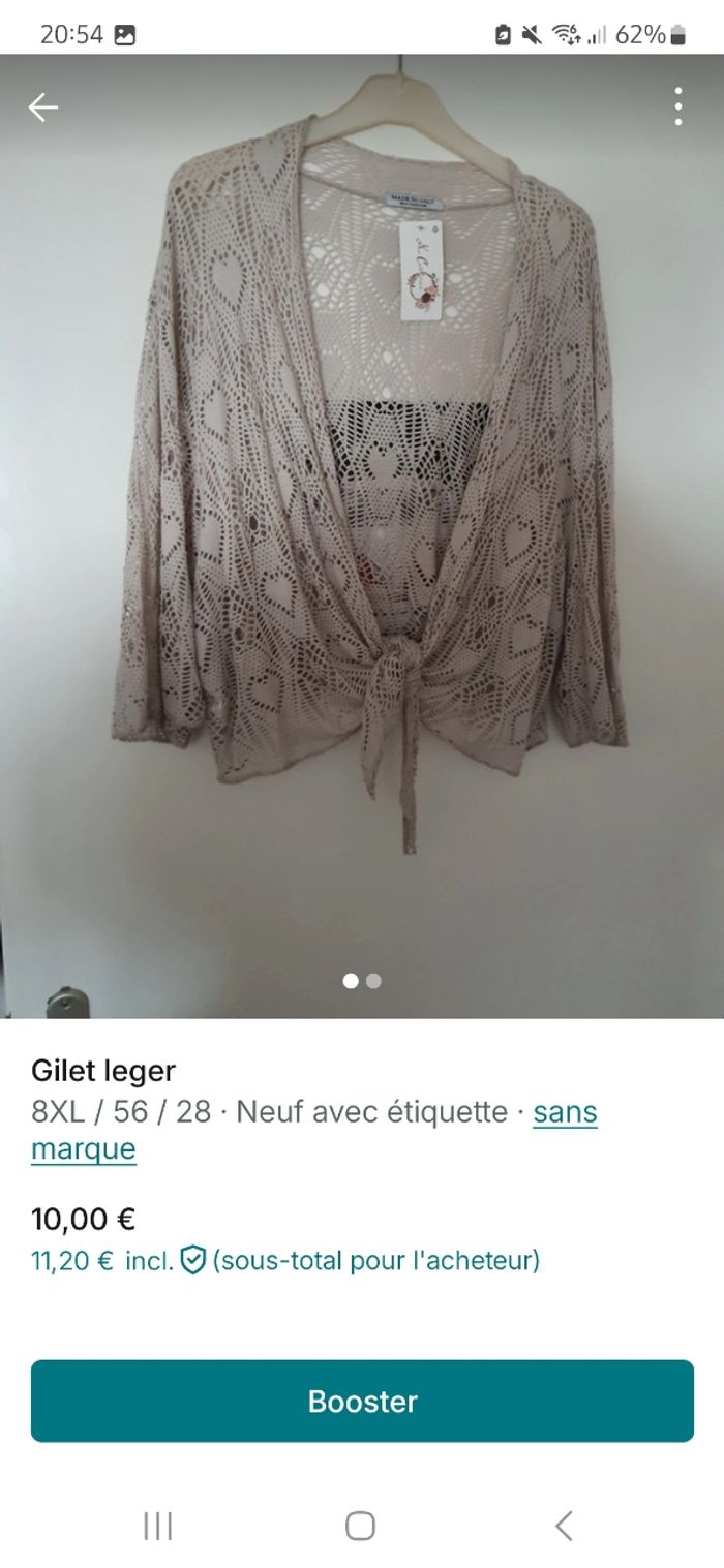 Gilet cache cœur