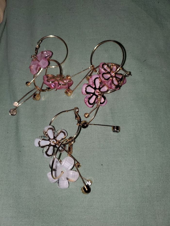 Lot de 3 paires de boucles d'oreilles