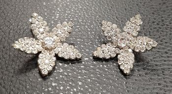 Jolie paire de boucles d'oreilles en forme de fleurs