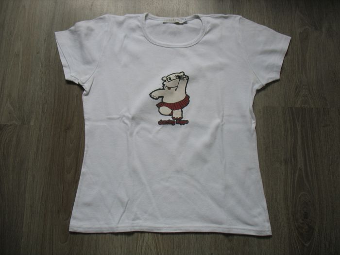 TEE SHIRT MC BLANC "CACHE CACHE" - TAILLE 4 - n°06