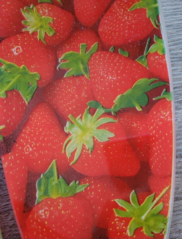 Lot de 2 plateaux motif fraises - photo numéro 3