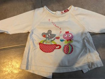 T-shirt manches longues fille 6 mois