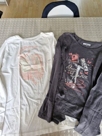 2 T-shirt manche longue fille