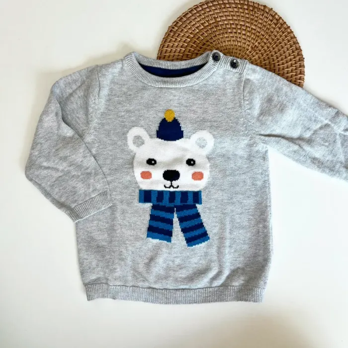 Pull maille gris h&m