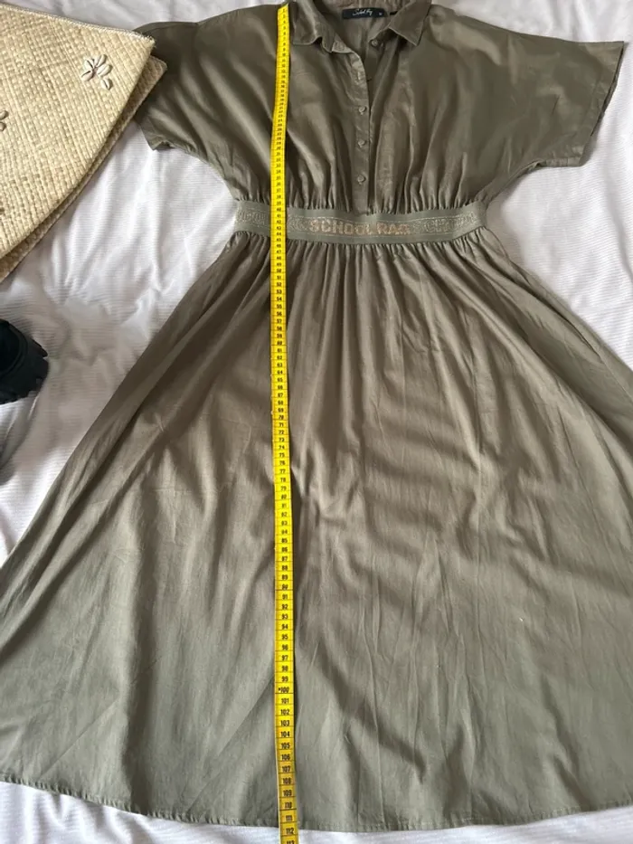 Robe vert kaki doré tailleM school rag - photo numéro 10