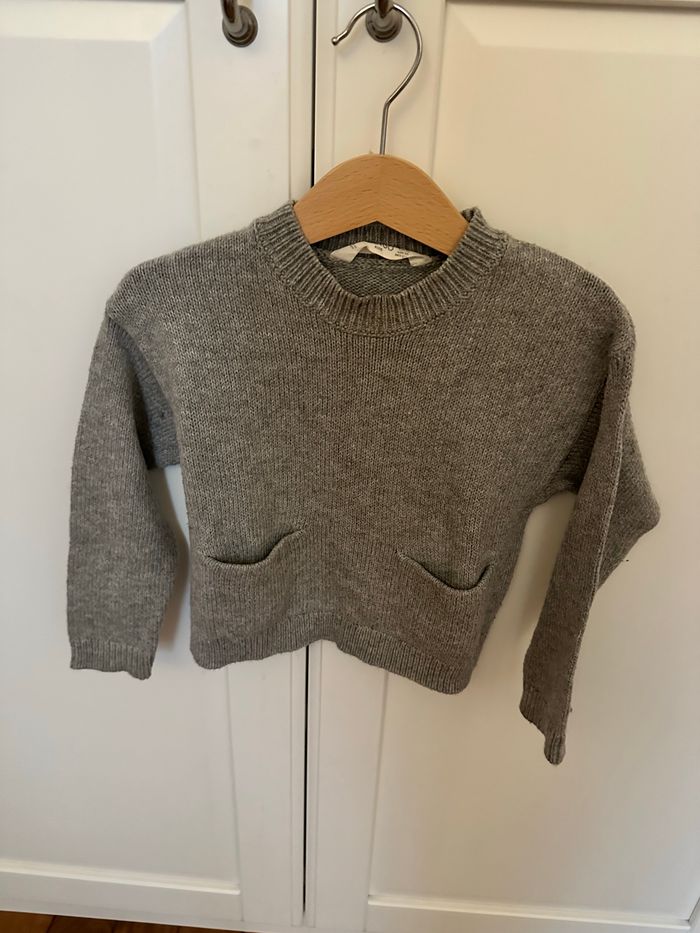 Pull gris Mango 2 ans