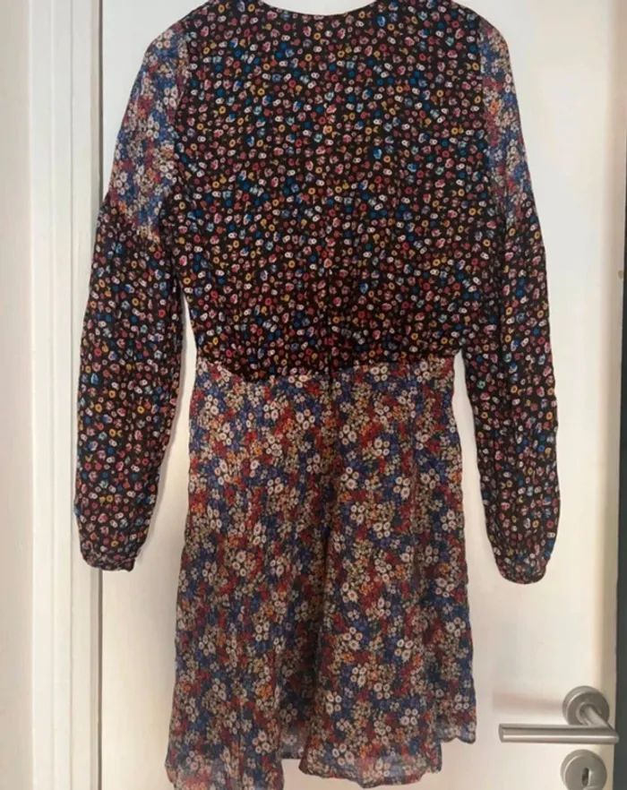 Sublime robe chic fleuri manches longues - taille S - neuve - photo numéro 3