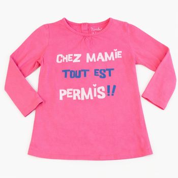 T-shirt manches longues, fille, 3 ans / 36 mois. Kimbaloo.