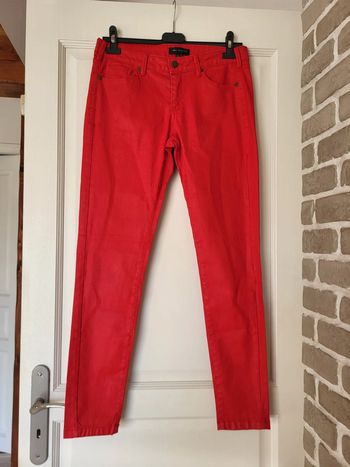 Jean enduit rouge Mango Glam Rock