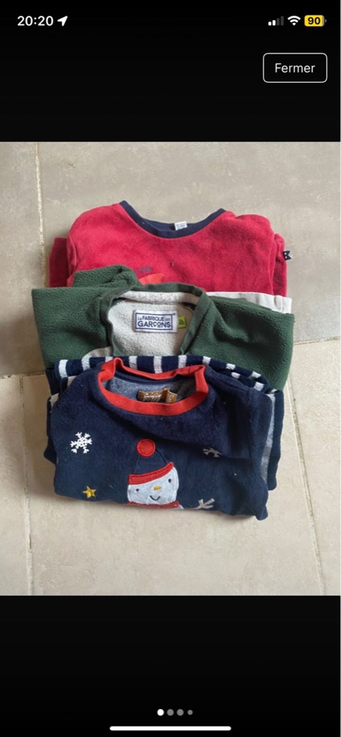 Lots 3 pyjama deux pièces hiver tailles 3 ans