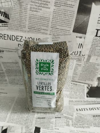 Lentilles vertes 1kg grain de frais bio